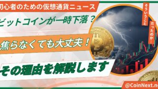 ビットコインが一時下落？焦らなくても大丈夫！その理由を解説します 